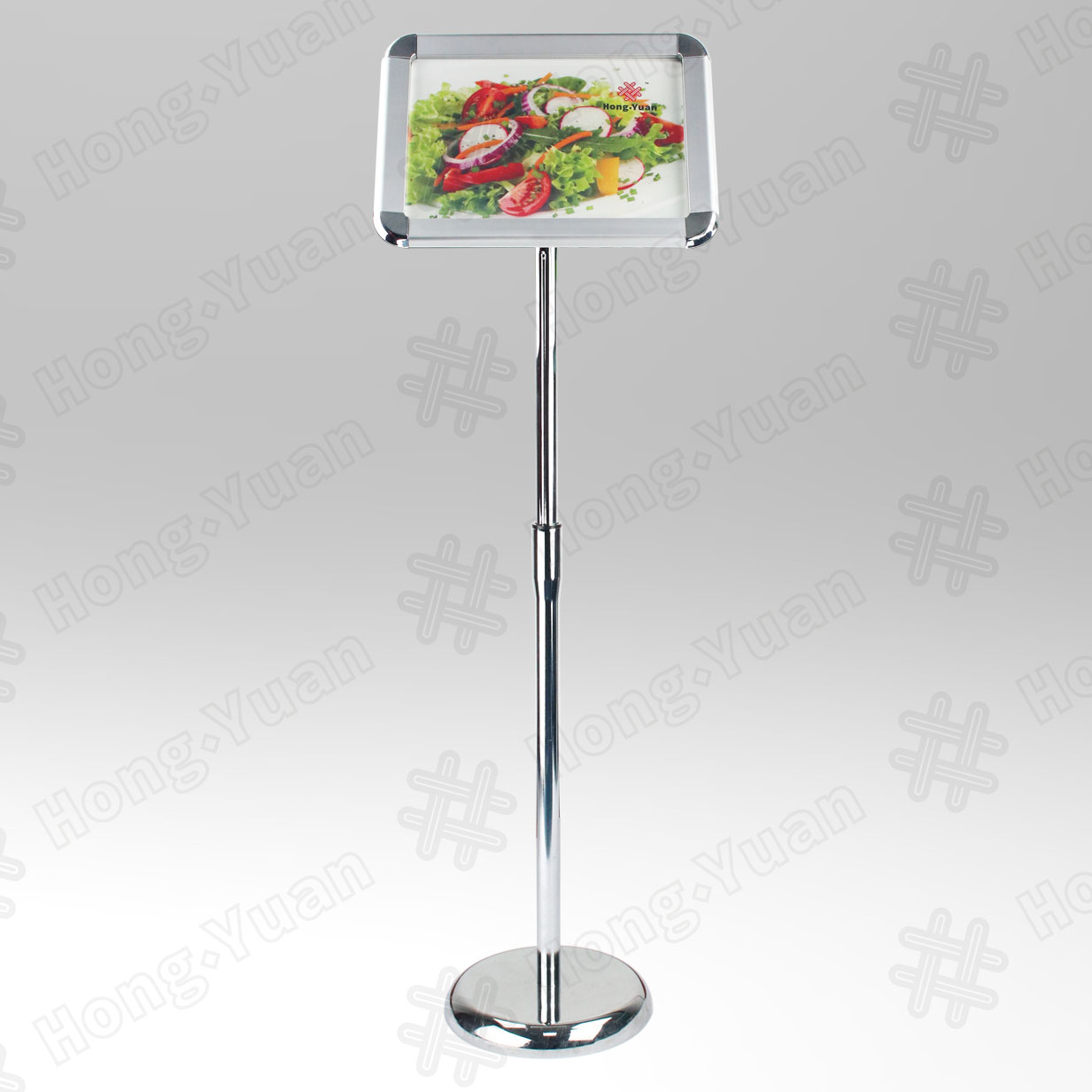 Poster Stand Silver Plate