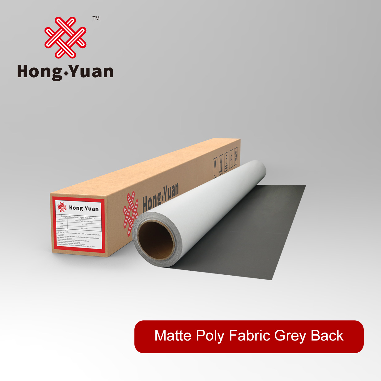 Matte Eco Poly Fabric Grey back EPF201M